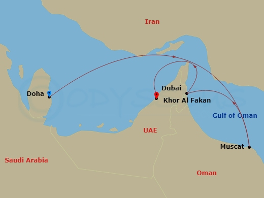 doha to dubai cruise price