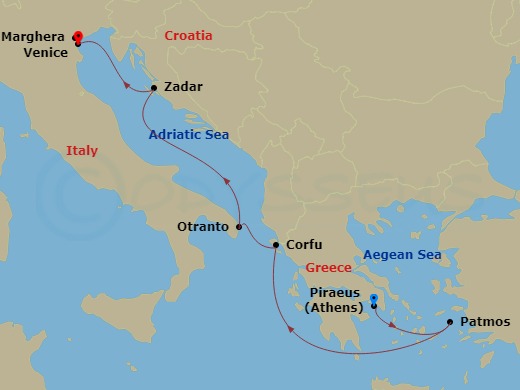 Cruises to Marghera from Athens in 2024 | CruiseBooking.com